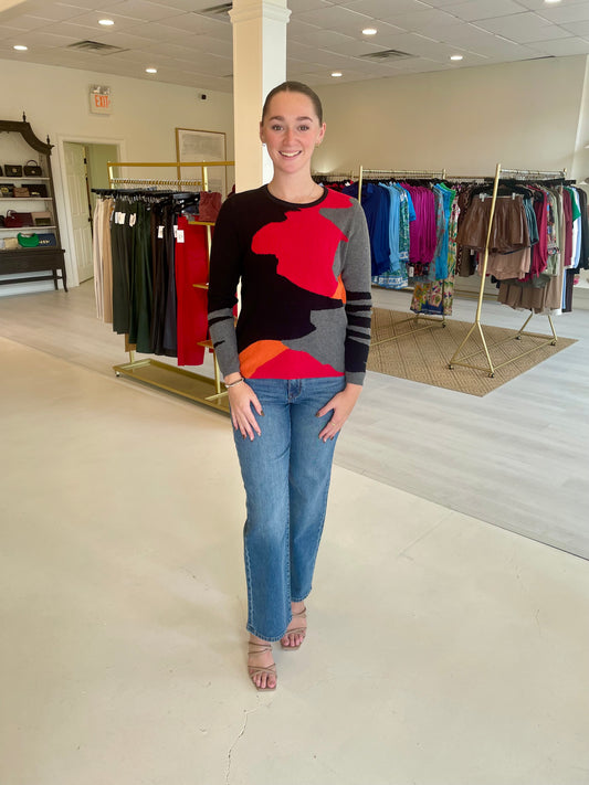Alison Sheri Multicolor Knit Sweater