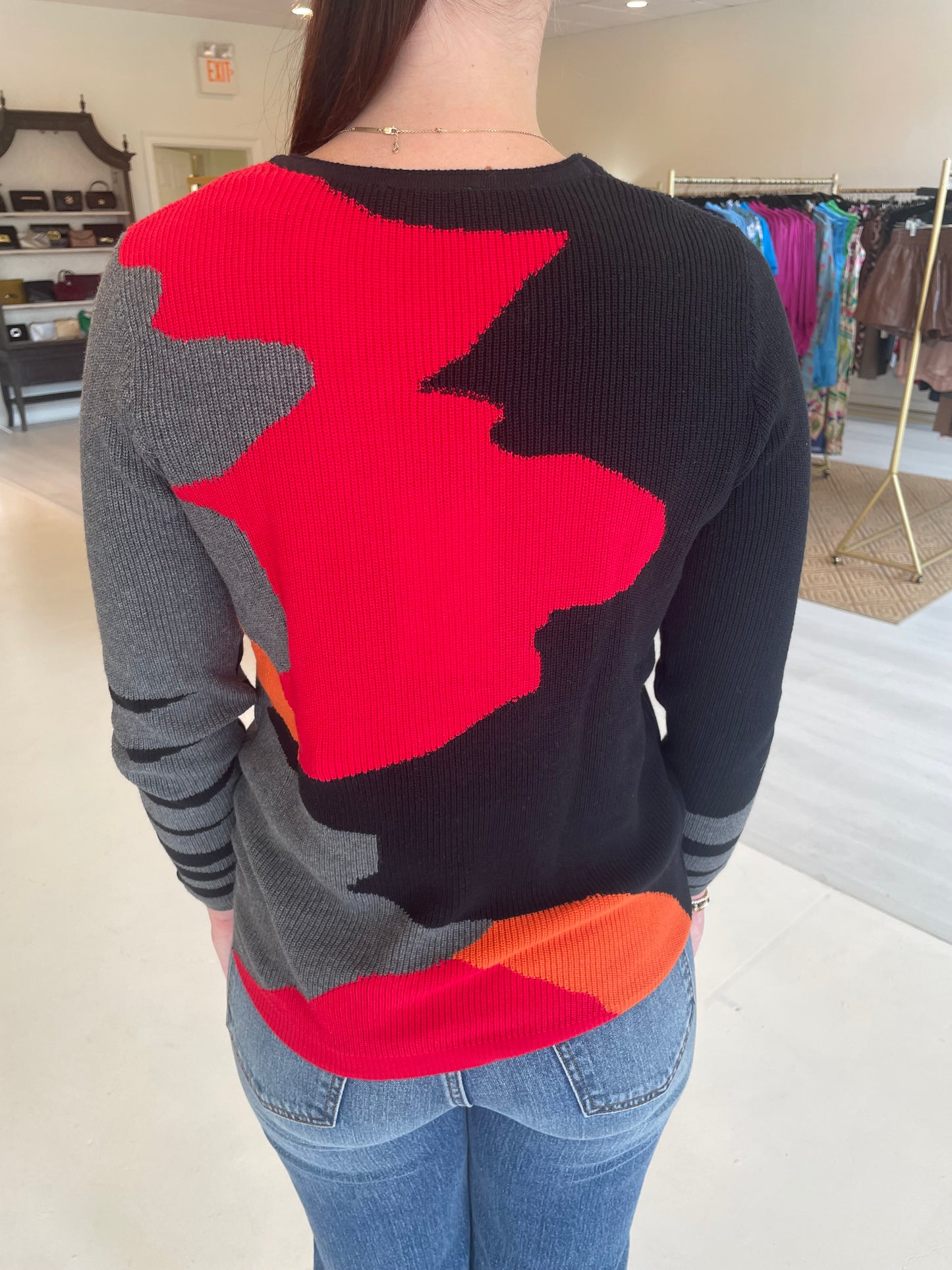 Alison Sheri Multicolor Knit Sweater