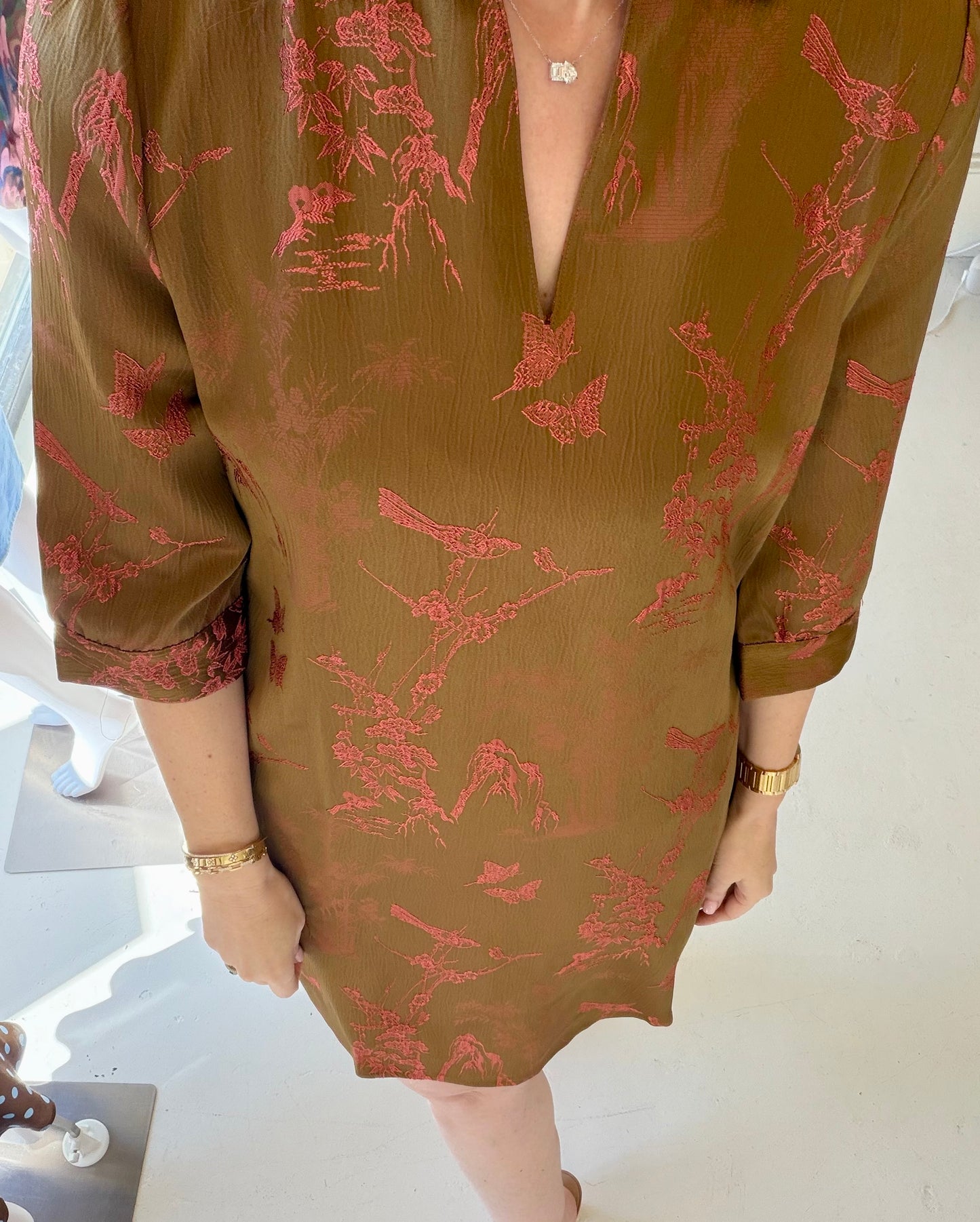 EAB Favorites V-Neck Dress- Copper