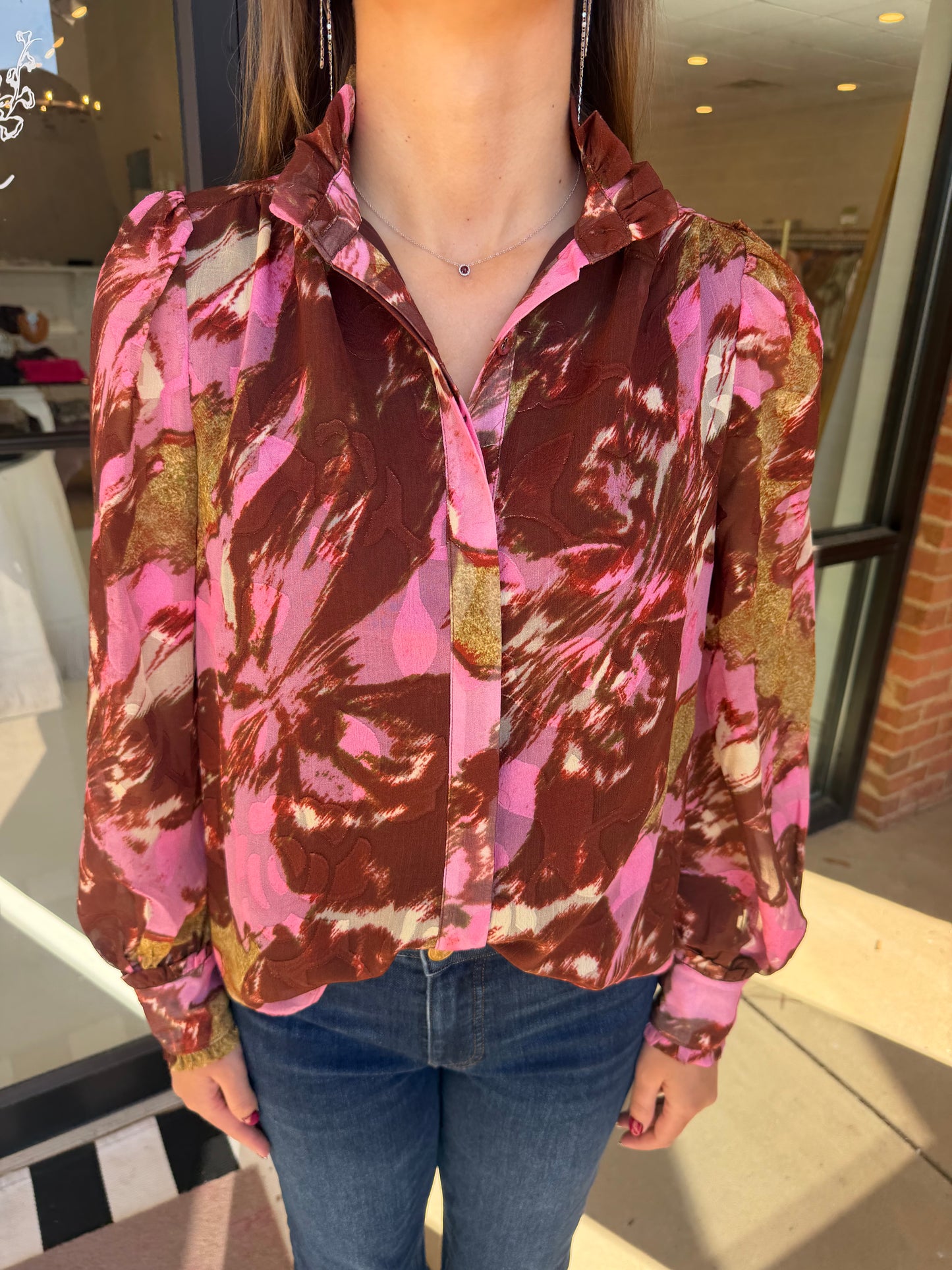 Jade Jessica Blouse- Molten Blush