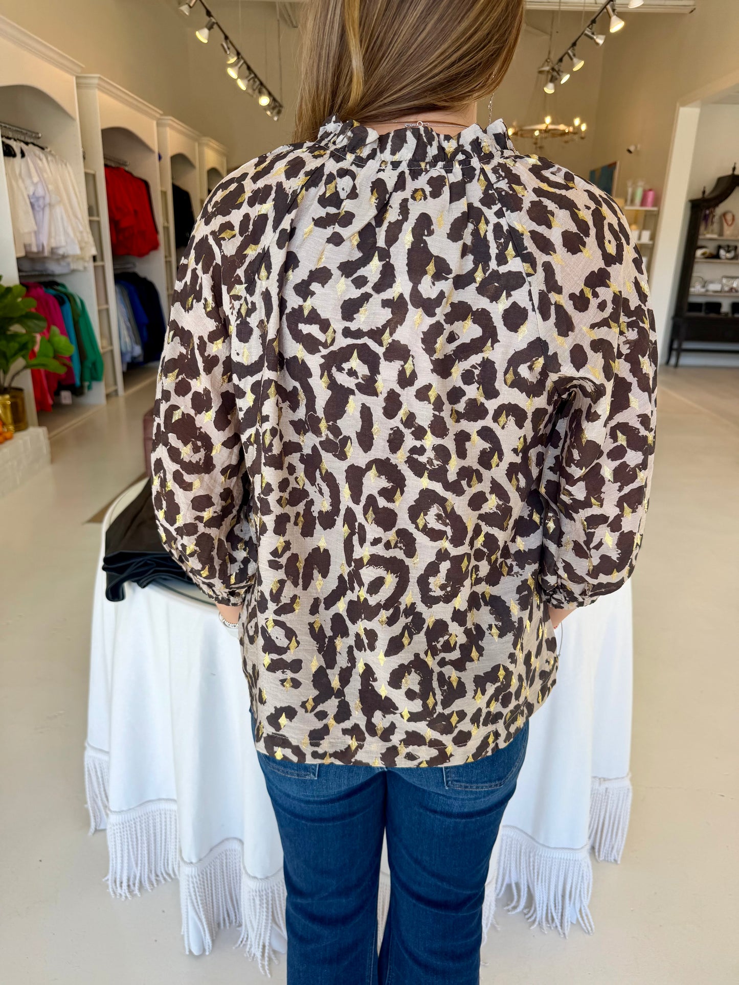 JoyJoy Peasant Top- Golden Wild