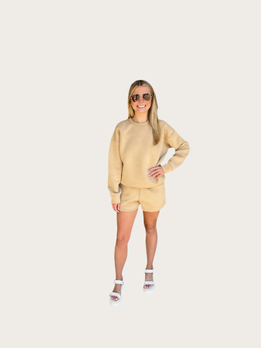 EAB Favorites Toffee Scuba Pullover