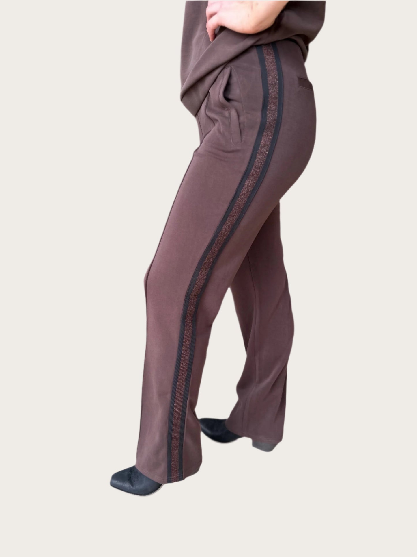 Esqualo Lurex Modal Tape Trousers