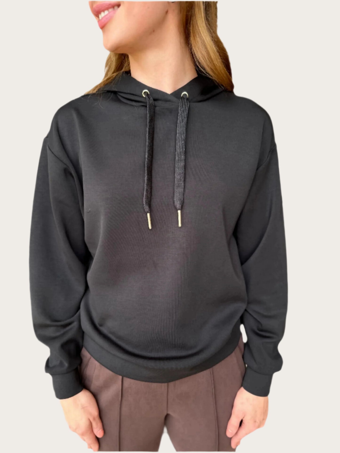 Esqualo Hoodie Sweater Modal Black