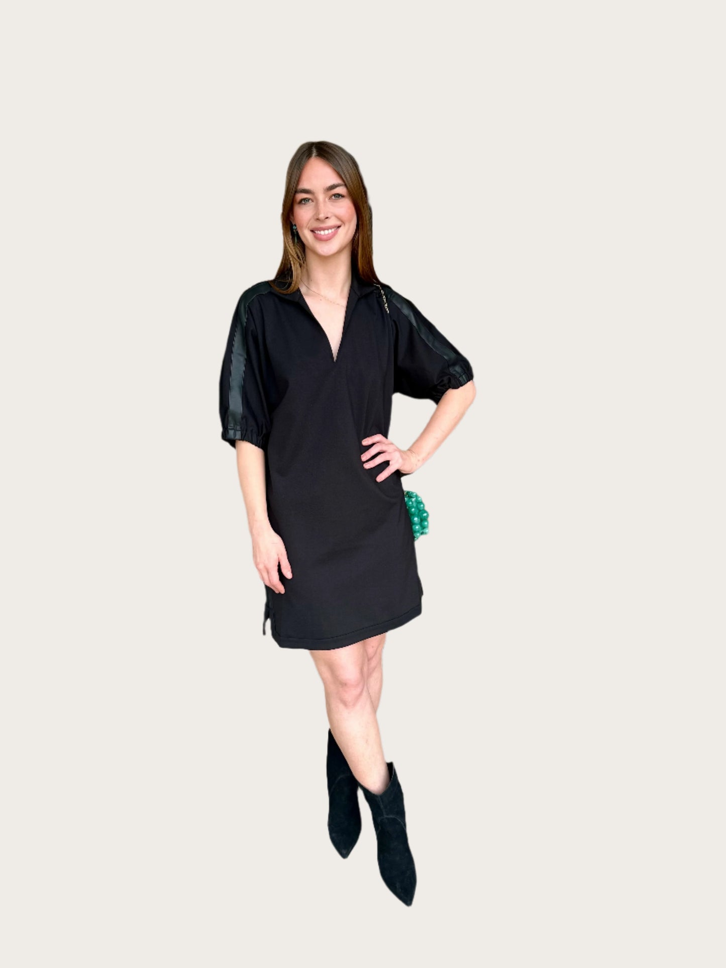 Emily McCarthy Poppy Dress- Black Ponte