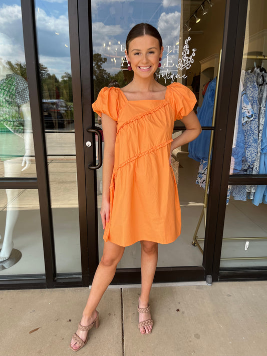 Taylor Tillman Amelie Dress Orange Crush