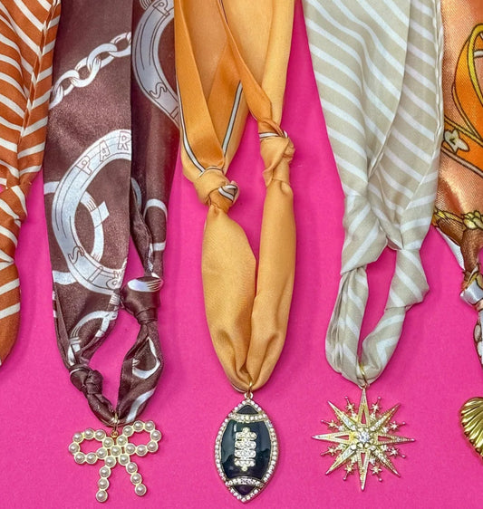 EAB Favorites Gameday Scarf Necklace - Orange