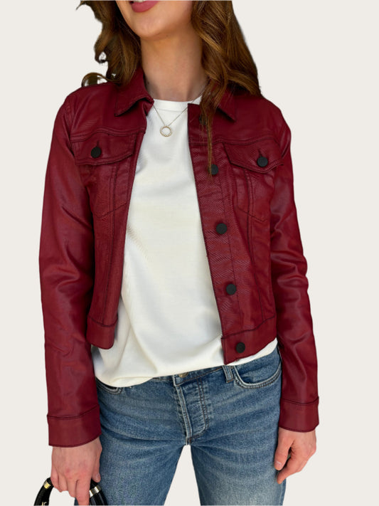 KUT Julia Crop Jacket- Red