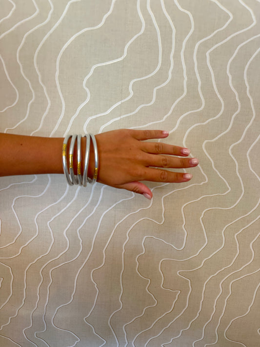 EAB Favorites Silver All Weather Bangles