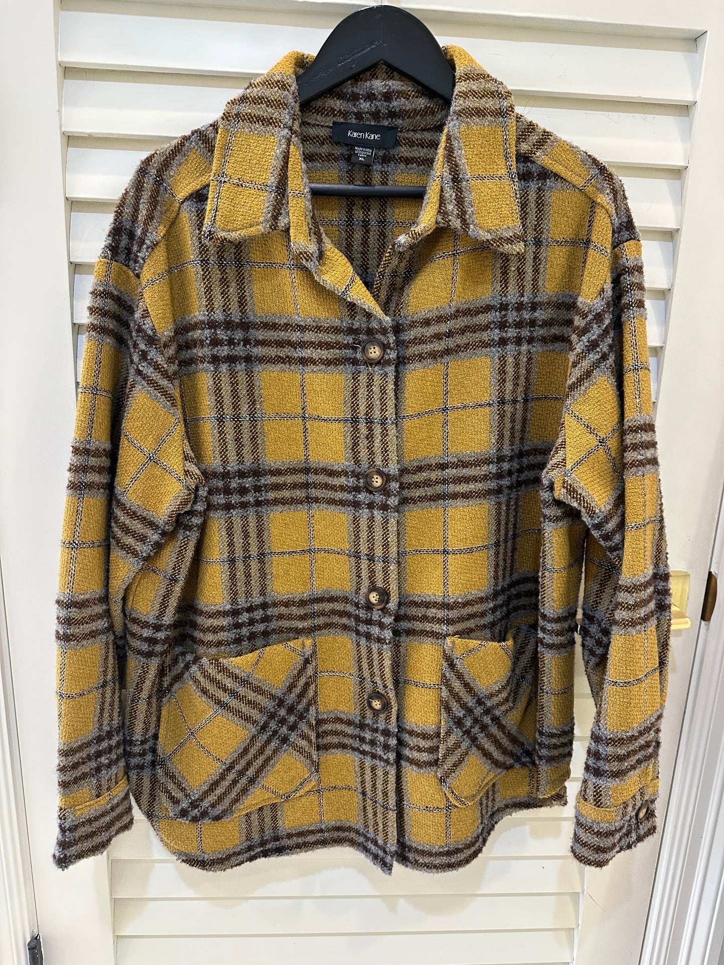 Karen Kane Black and Gold Shacket