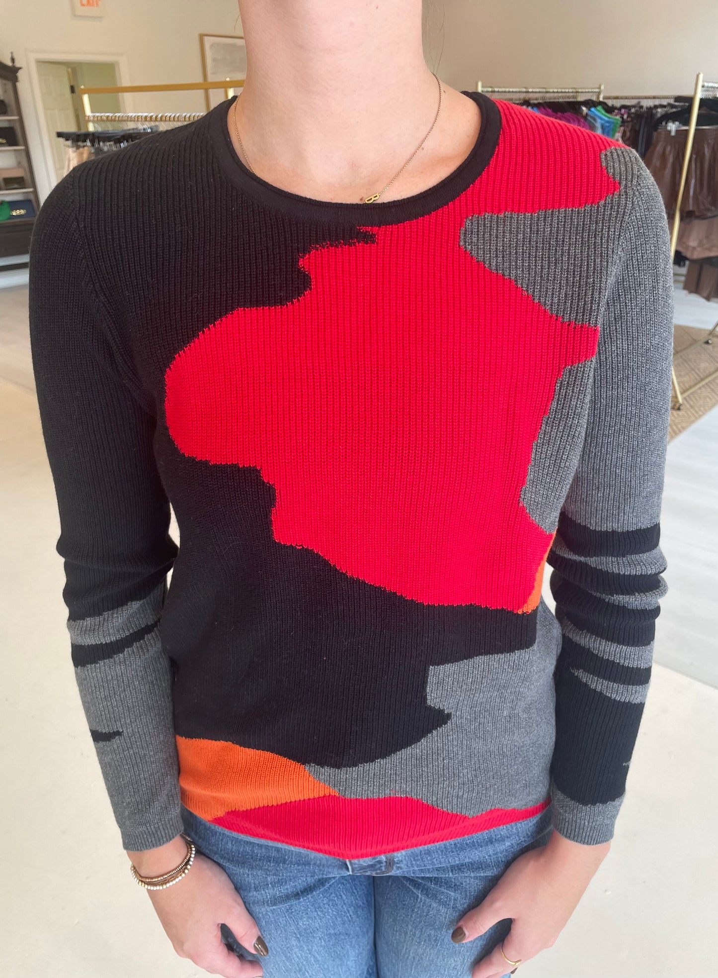 Alison Sheri Multicolor Knit Sweater