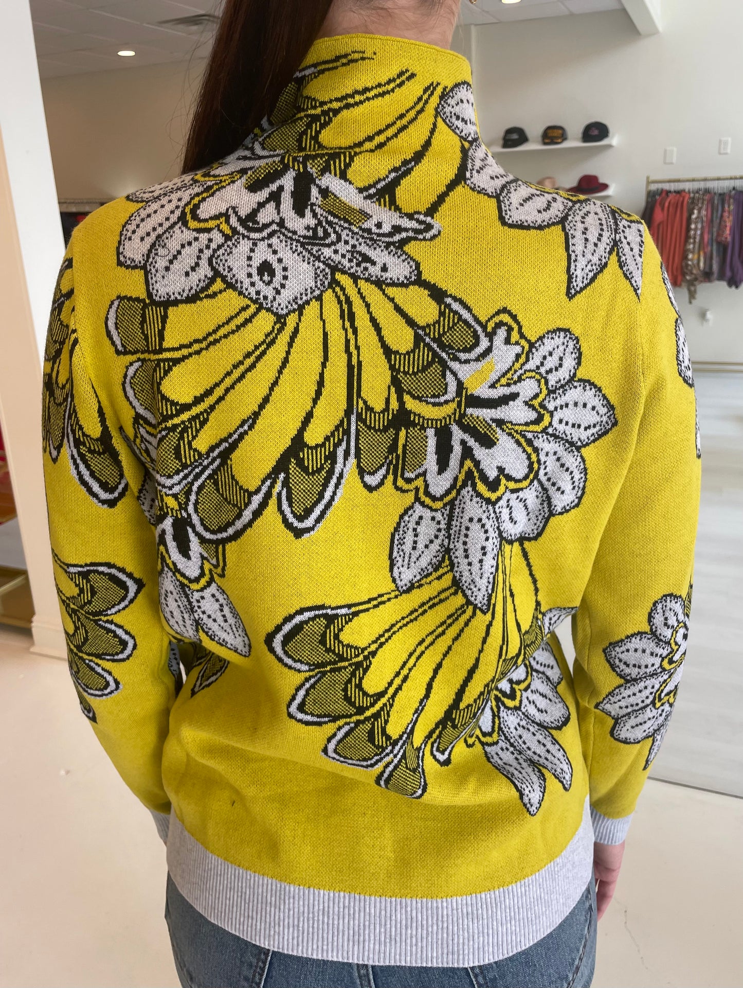 Alison Sheri Floral Knit Sweater