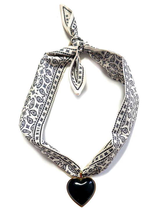 Betsy Pittard Designs Marisol Scarf Necklace - Black