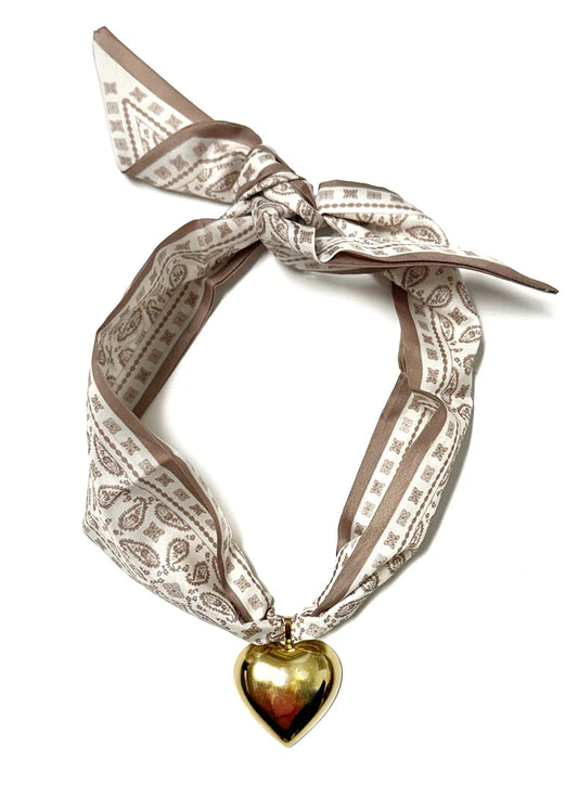Betsy Pittard Designs Marisol Scarf Necklace - Brown