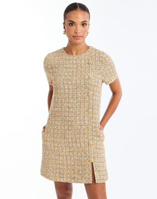 Mestiza Isolde Mini Dress - Gold Multi