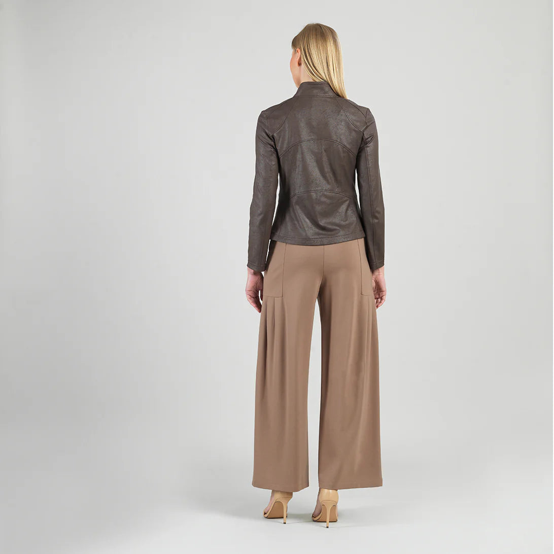 Clara Sun Woo Liquid Leather Jacket - Brown