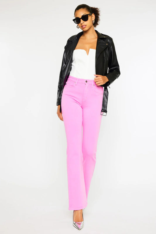 EAB Favorites High Rise Bootcut Jeans - Pink