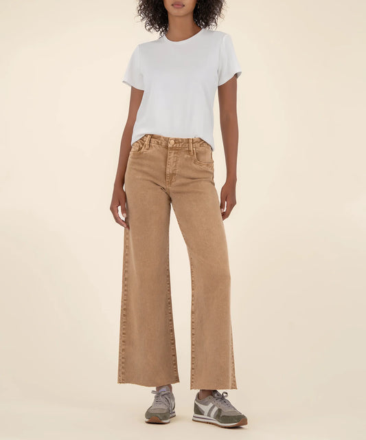 KUT Meg High Rise Wide Leg - Chestnut