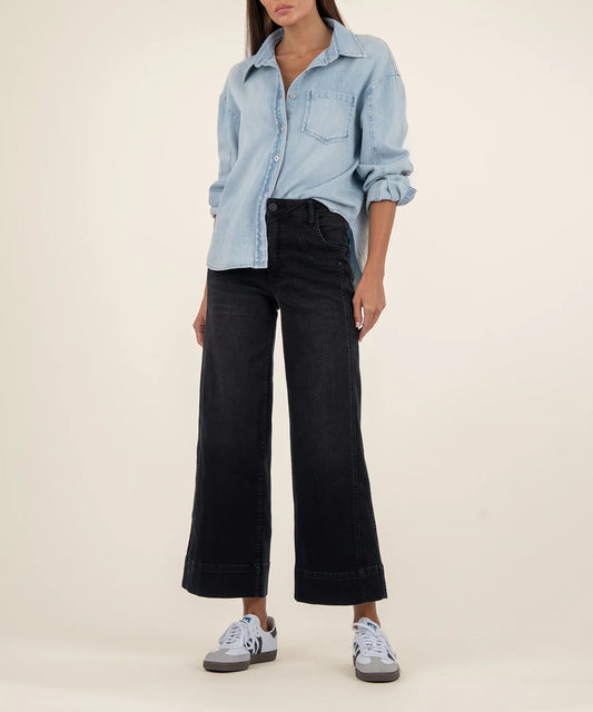 KUT Meg High Rise - Black Denim