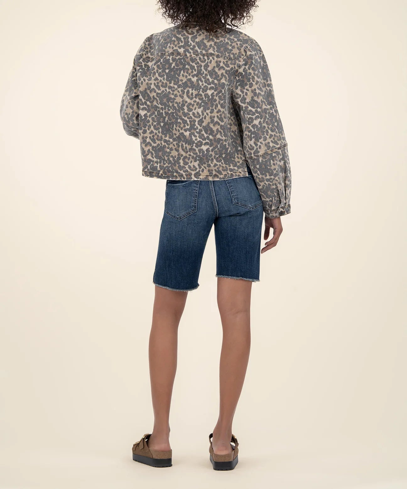 KUT Bailey Button Front Jacket - Leopard Print