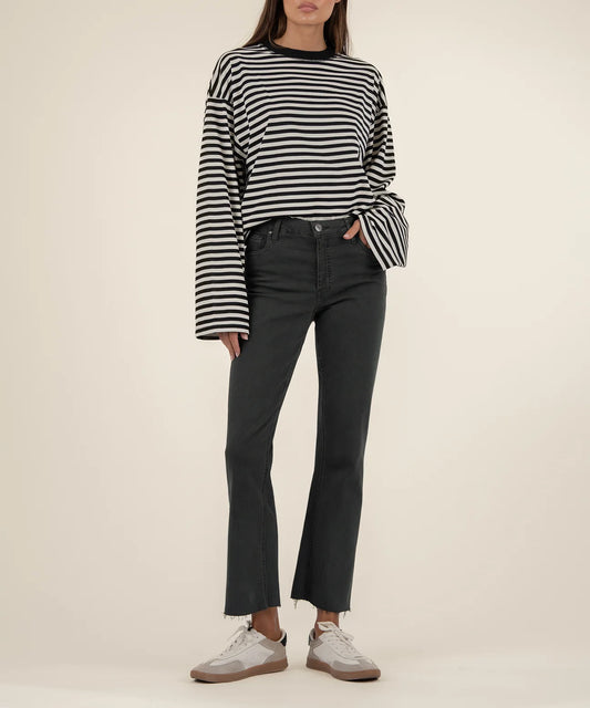 KUT Kelsey High Rise FAB Ankle - Pewter Green