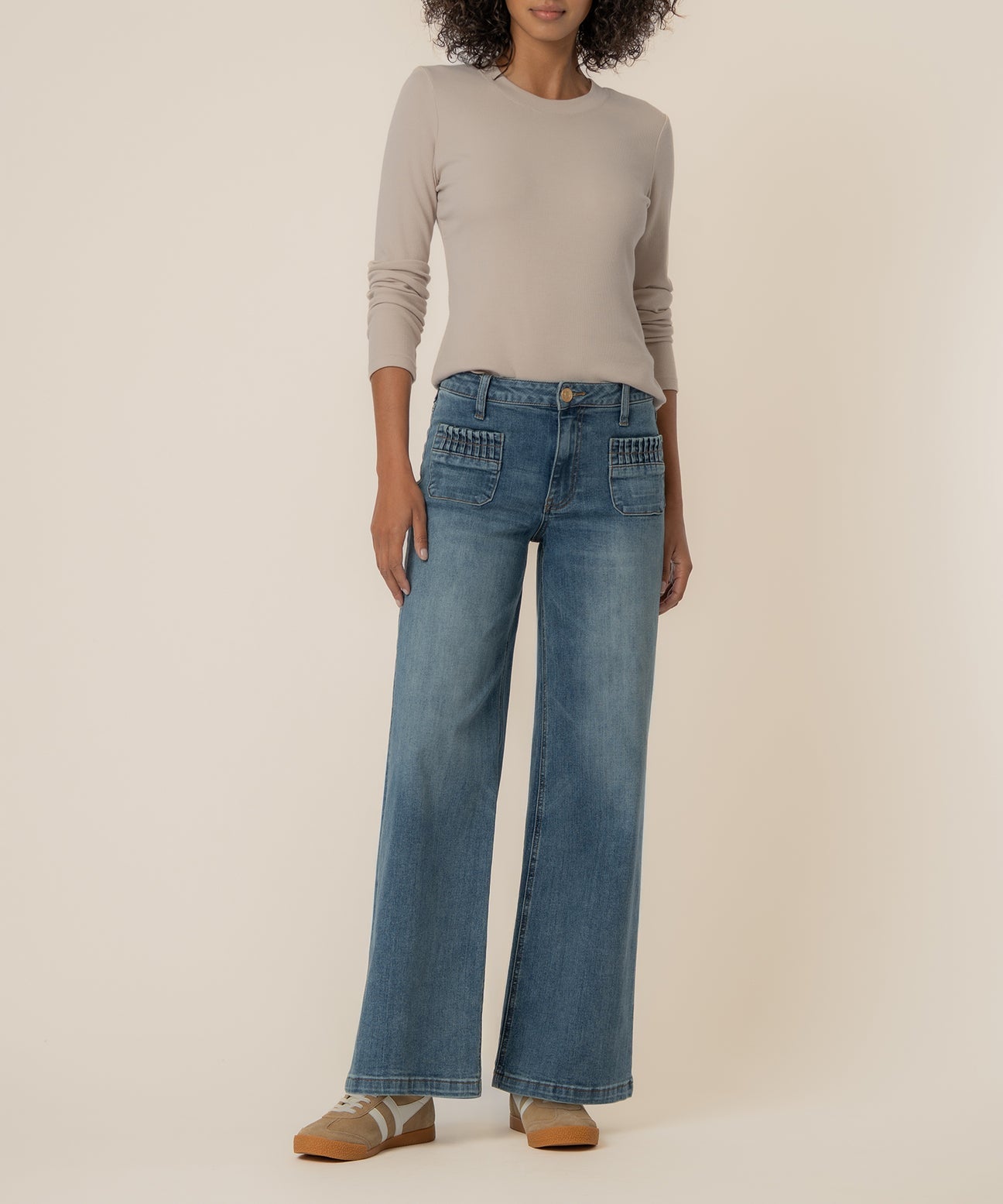 KUT Maya High Rise Wide Leg - Affection Medium Base