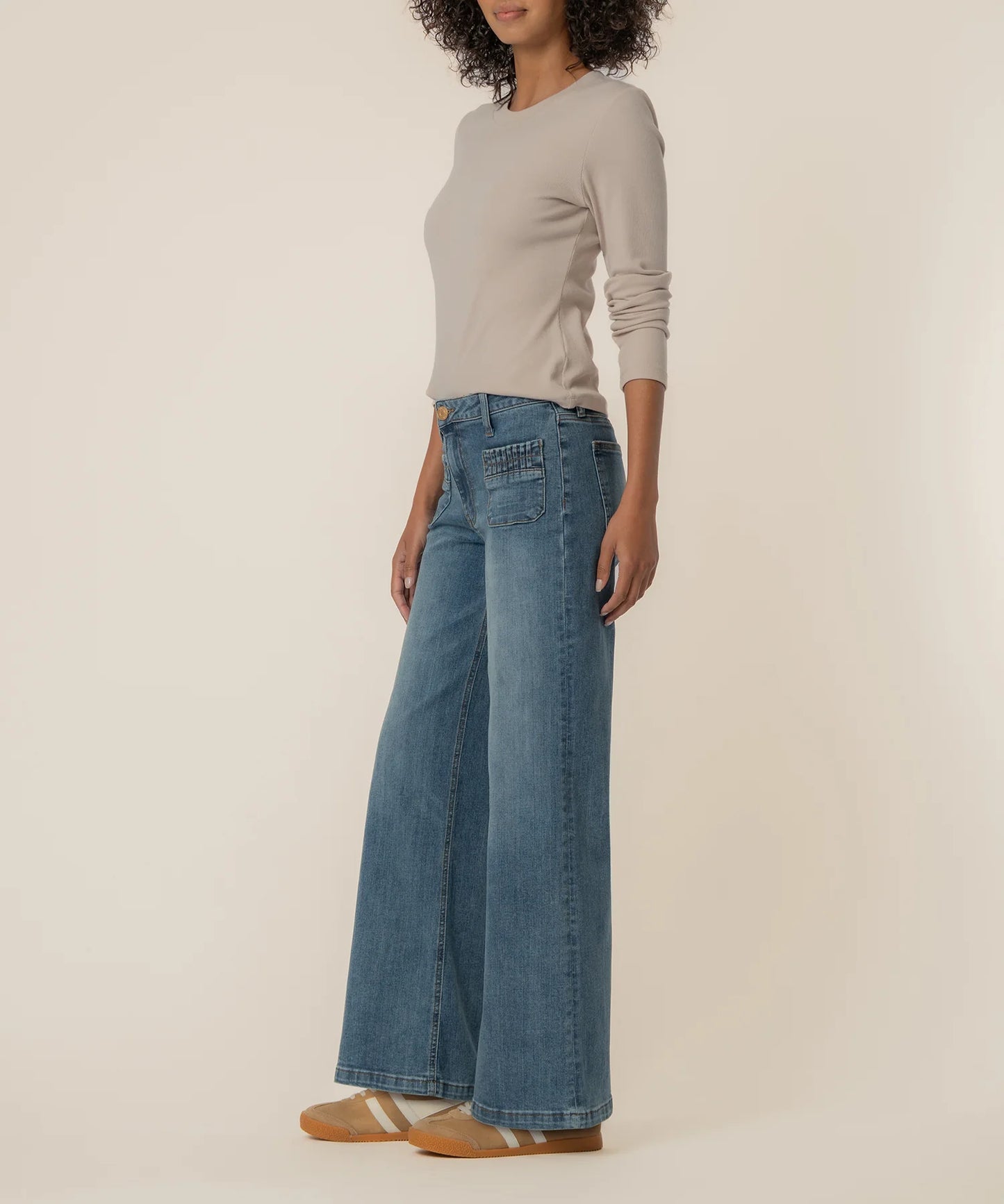 KUT Maya High Rise Wide Leg - Affection Medium Base