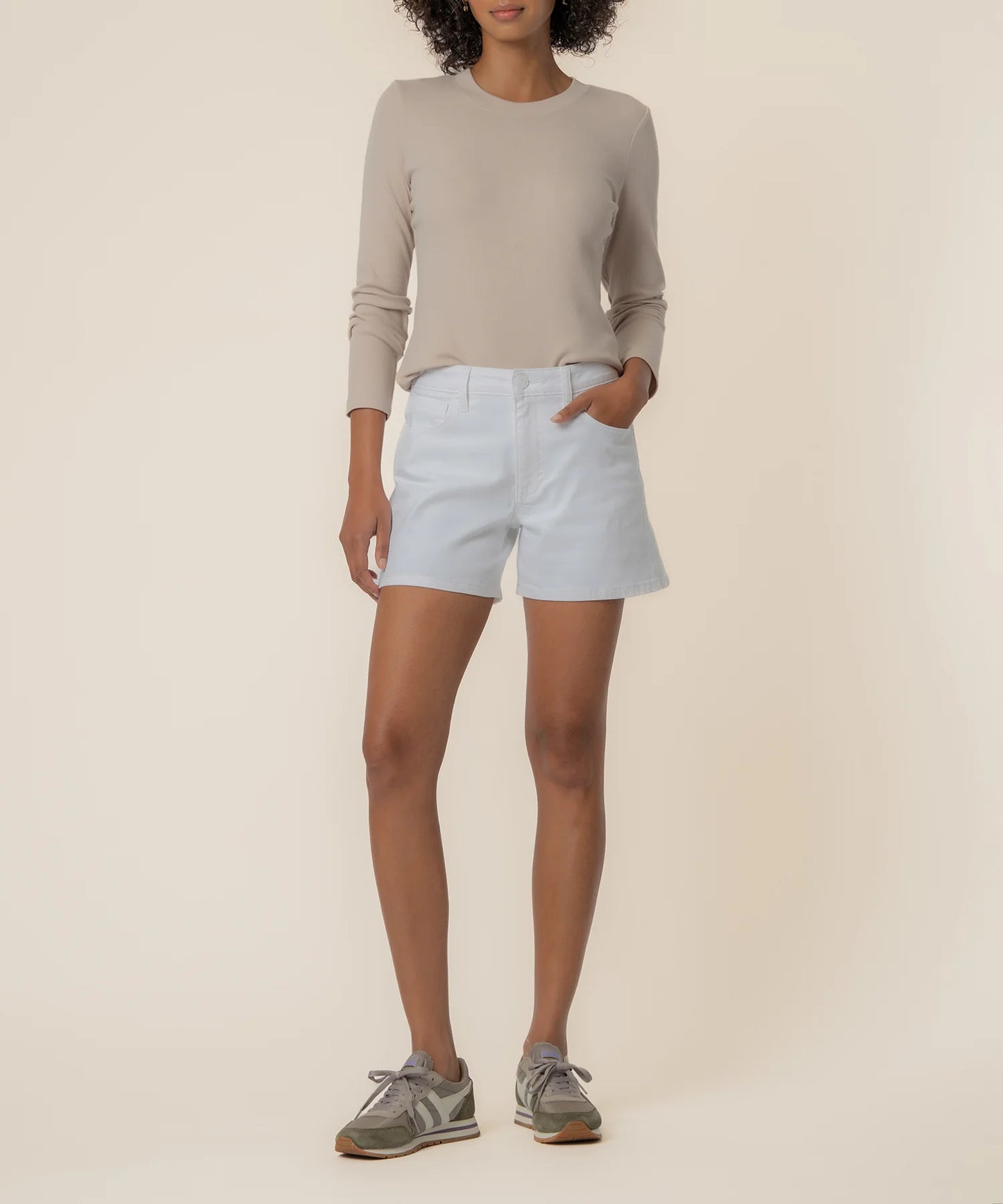KUT Jane High Rise Short - Optic White