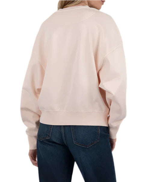 KUT Skye Pullover Sweatshirt- Pale Pink