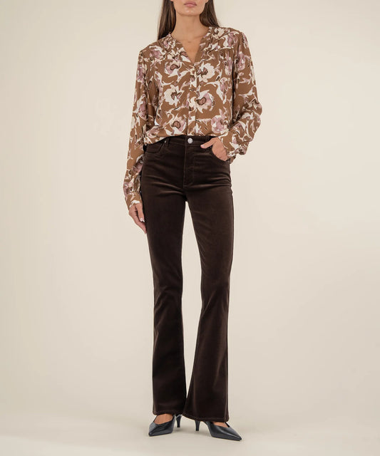 KUT Isley Shirt - Mocha/Mauve