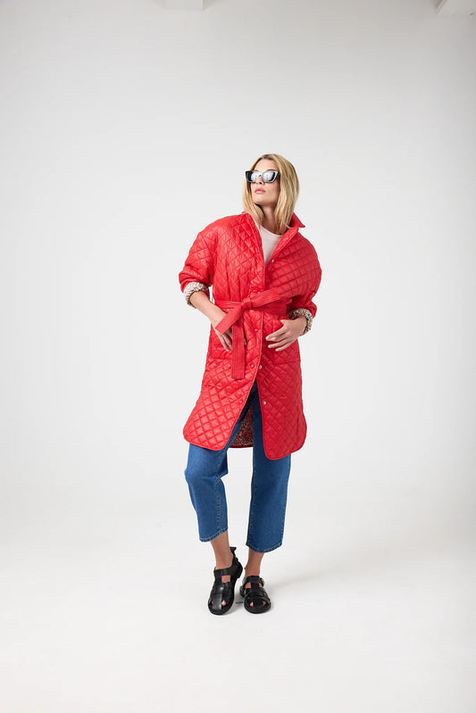 Lanhtropy Nikoa Nylon Quilted Jacket - Red