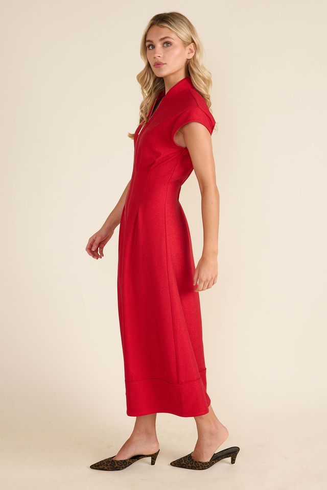 Thomas & Lourdes Rosalie Dress - Crimson