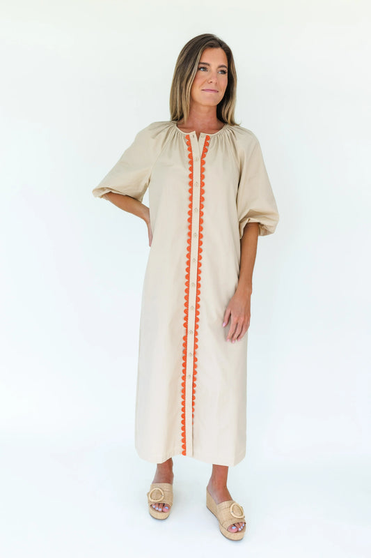 Mary George Hampton Dress- Pebble