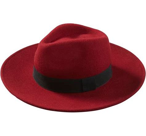 Hadley Wren Panama Wool Hat - Red