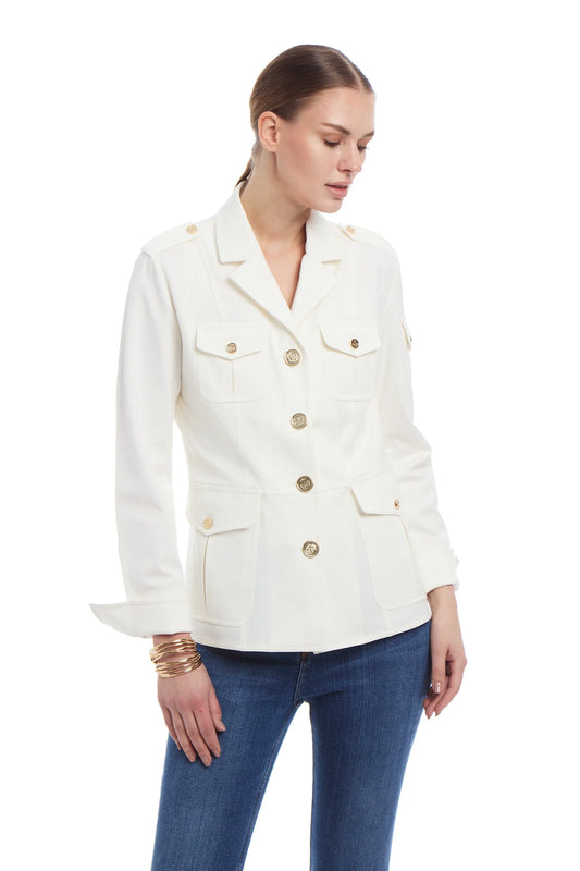 Patty Kim Yves Notch Blazer - White