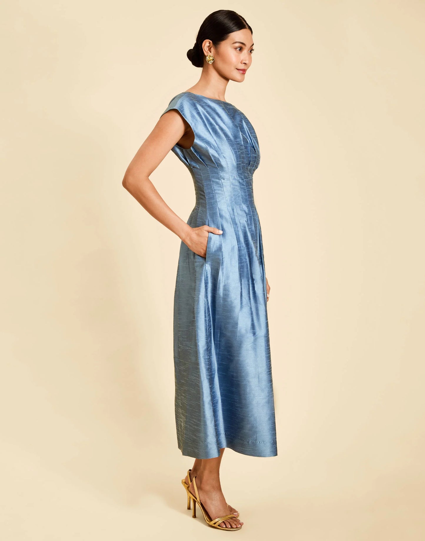 Mestiza Quinn Midi Dress - Lapis Blue