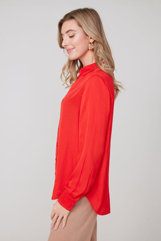 Renuar Woven Blouse - Scarlet