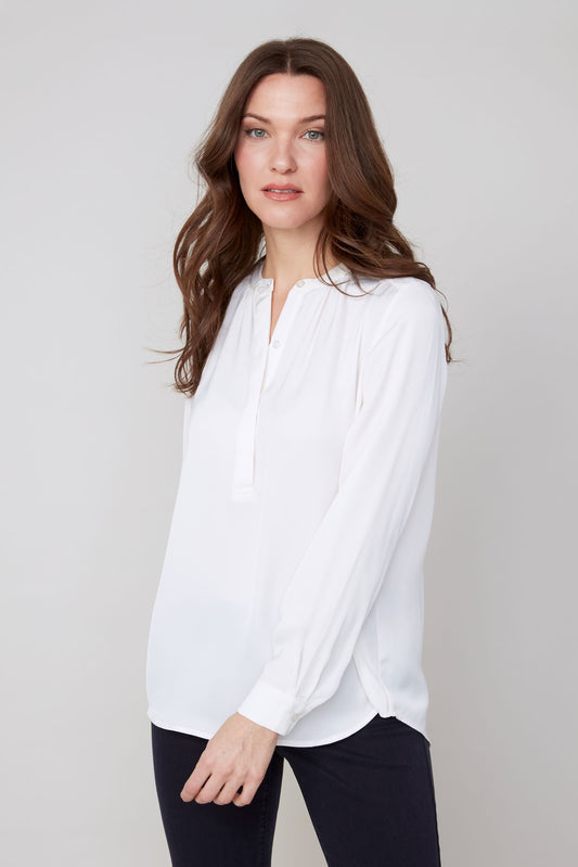 Renuar Woven Blouse - Creme