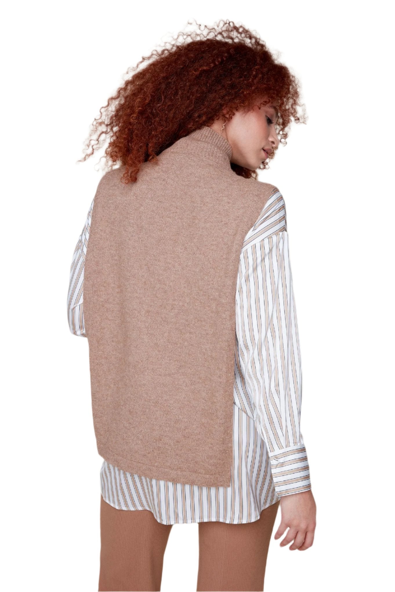 Renuar Knit Sweater-Heath Tan