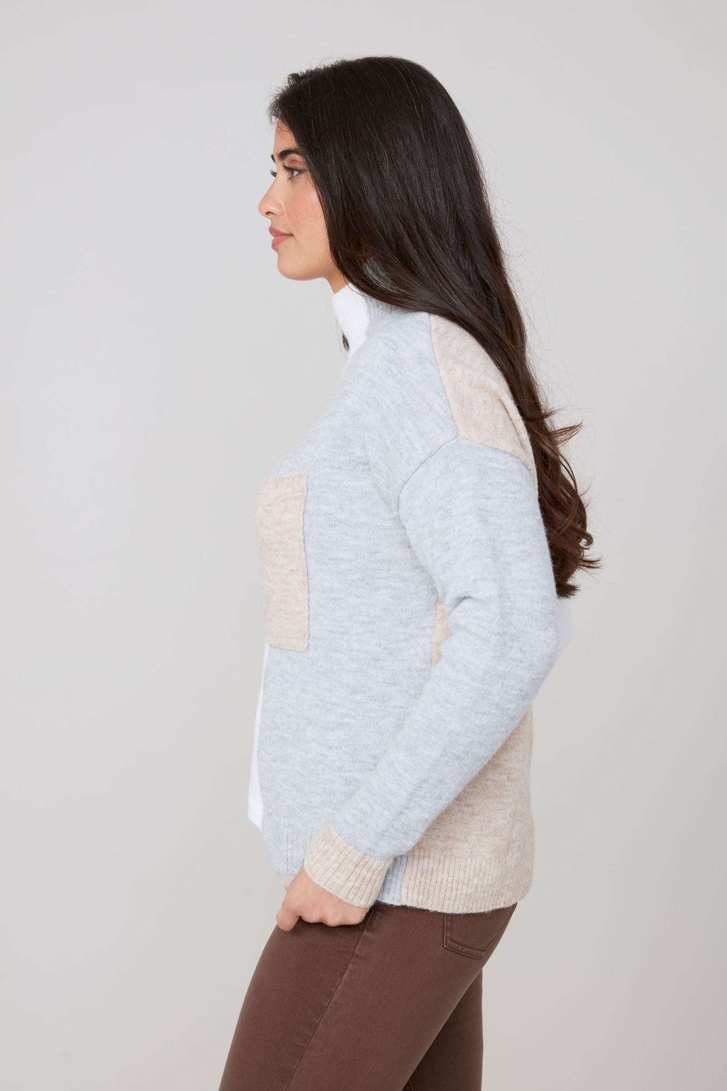 Renuar Knit Sweater - Creme Combo