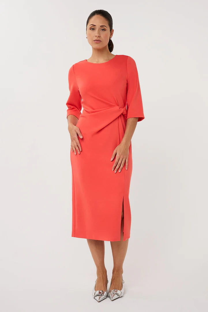 Esqualo Knot Dress - Chili Red