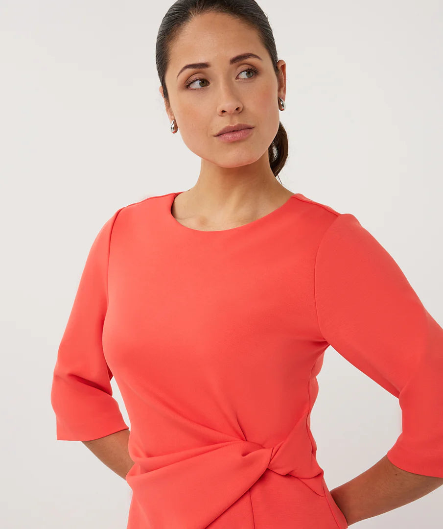 Esqualo Knot Dress - Chili Red