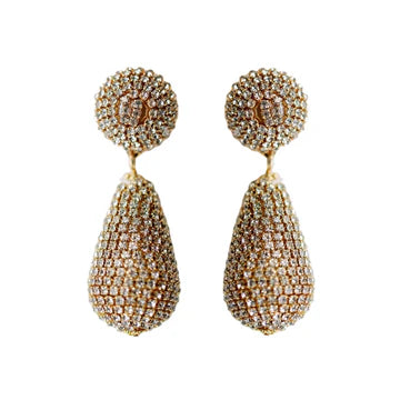 EAB Favorites Rhinestone Wrapped Lido Drop Holiday Earrings