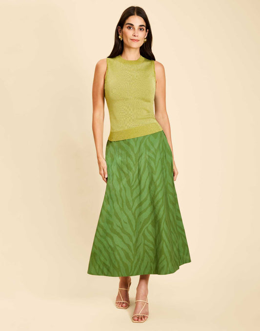 Mestiza Soho Knit Shell Top - Olive Green