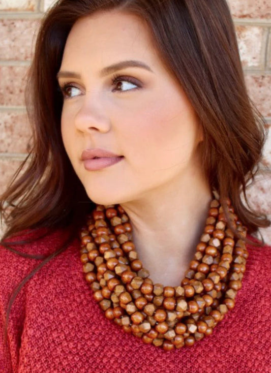 Betsy Pittard Design Inez Necklace- Brown