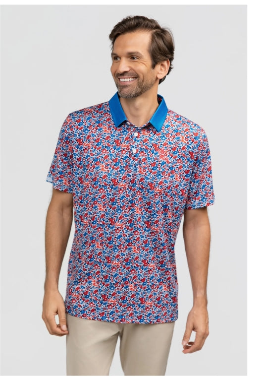 Smith and Quinn Men's Teddy Polo - Ole Miss Poppies