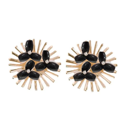 EAB Favorites Black Sunburst Studs