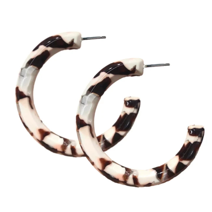St. Armands Cocoa Acrylic Chunky Hoops
