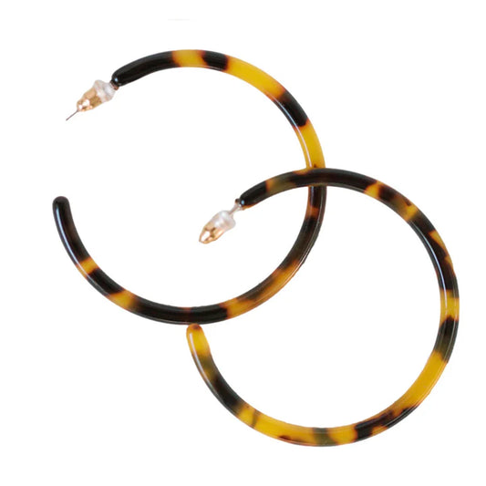 EAB Favorites Skinny Brown Tortoise Hoops
