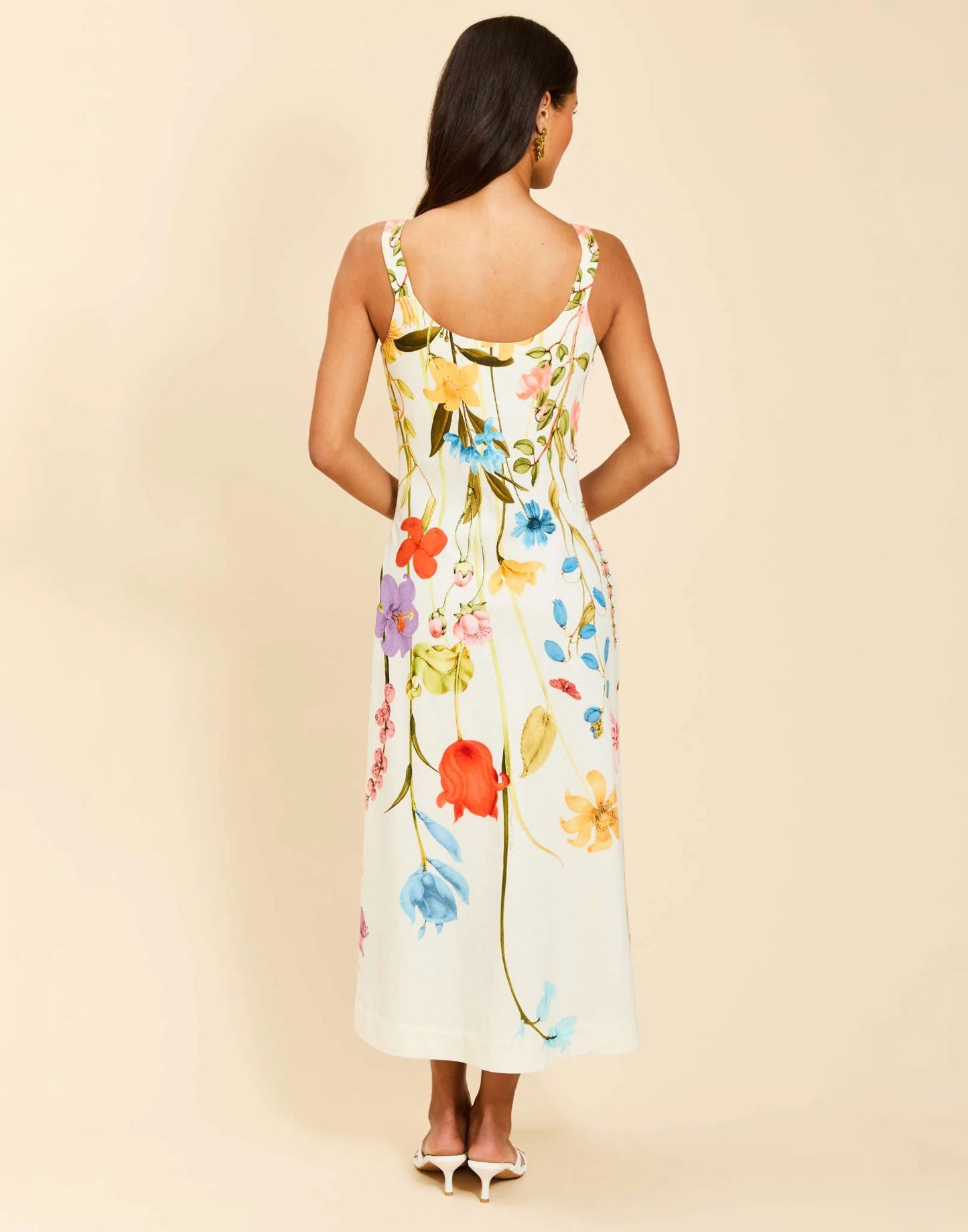 Mestiza Sugarcane Slip Midi Dress - Garden Muse